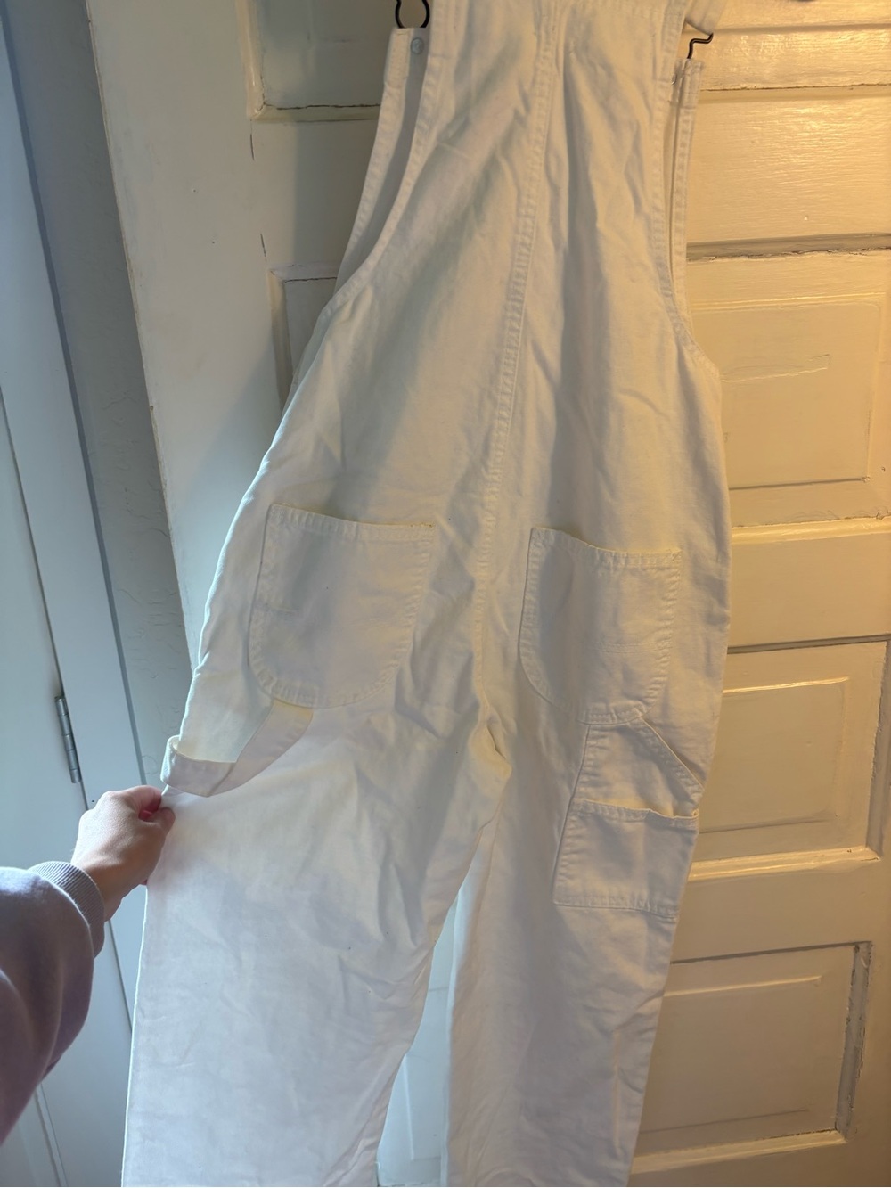 Cotton On Cream Wide-Leg Denim Overalls - Picture 8 of 9